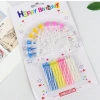 Candle thread small candle birthday sign with flower base, colorful spiral cake decoration, birthday candle glowing full image